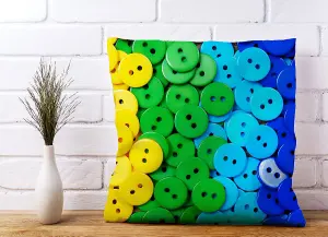 Colourful Buttons Cushions 45cm x 45cm