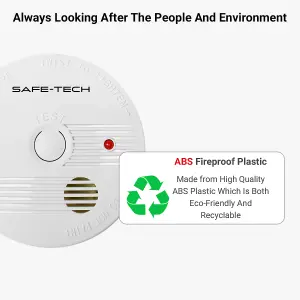 SAFE-TECH Standalone Smoke Detector With 18 Months Replaceable Battery