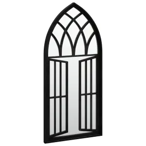 Berkfield Mirror Black 100x45 cm Iron for Indoor Use