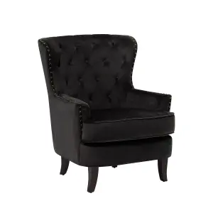 Armchair VIBORG II Velvet Black