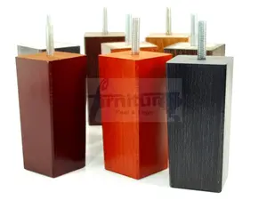 4x REPLACEMENT FURNITURE LEGS SOLID WOOD 110mm HIGH SOFAS CHAIRS SETTEE CABINETS LEGS M10 TSP2055