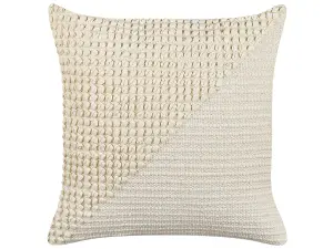 Throw Cushion PELLAEA Cotton 45 x 45 cm Geometric Light Beige