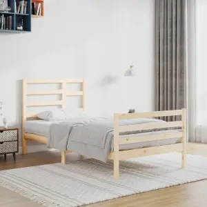 Berkfield Bed Frame Solid Wood 90x200 cm