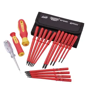 Draper  XP1000 VDE Interchangeable Blade Screwdriver Set (18 Piece) 05776