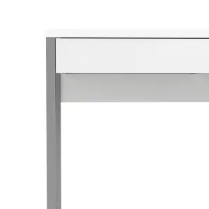 Tvilum Mali Gloss white 2 drawer Desk (H)765mm (W)1016mm (D)400mm