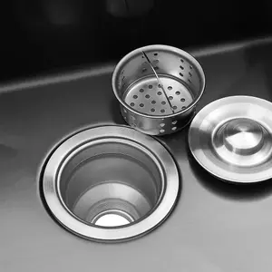 Black Drop-in Kitchen Sink, Single Bowl Stainless Steel Sink