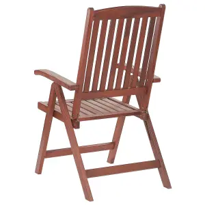 Garden Chair TOSCANA Acacia Wood Dark Wood