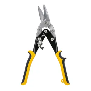 TOUGH MASTER Aviation Snip Right Cut 10" Carbon Steel TPR - 250 Milimetres (TM-AS10R)