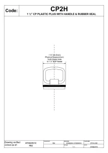 McAlpine CP2H Chrome Plated Plastic Plug with Handle and Rubber Seal