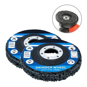 HomeSmart 2pcs 100mm Paint & Rust Removal Wheel for Angle Grinder - Durable Nylon Abrasive Disc