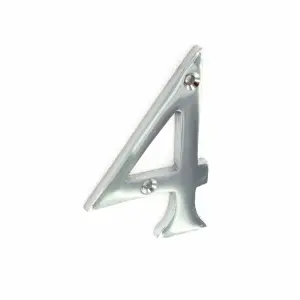 Securit 4 Chrome Door Number Chrome (75mm)