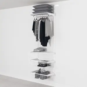 Open Wardrobe System with 2x Baskets 63cm (W)