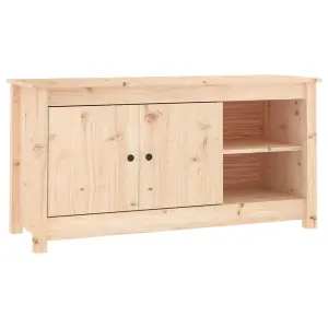 Berkfield TV Cabinet 103x36.5x52 cm Solid Wood Pine