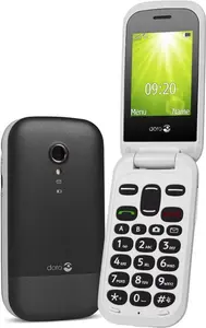 Doro 2404 2G Dual SIM Unlocked Basic Mobile Phone For Seniors With Large Colour Display, Big Buttons And Emergency Button (Black) [UK And Irish