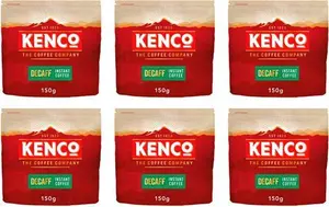 Kenco Decaff Instant Coffee Refill 150G (Pack Of 6, Total 900G)