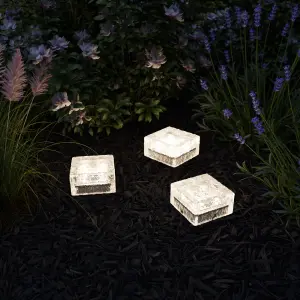 Clear Solar-powered Integrated LED Outdoor Ground light