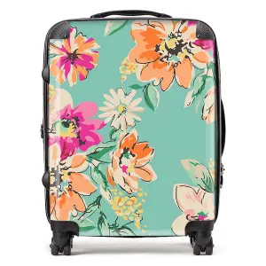 Bright Flower Sketch Suitcase - Large