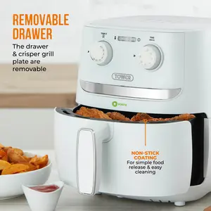 Tower Vortx Air Fryer with Manual Controls, 1500W, 3.8L White