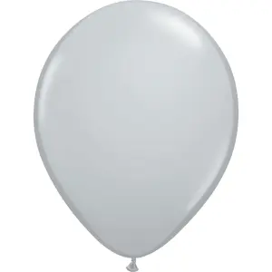 Latex Plain Balloons (Pack of 8) Grey (One Size)