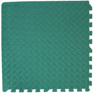 Interlocking EVA Gym Yoga Mats in Green Anti-Fatigue Soft Foam Exercise Play Floor Tiles