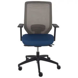 Beliani Traditional Office Chair Blue VIRTUOSO