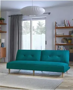 John Lewis ANYDAY Clapton Fixed Back Sofa Bed, Light Leg