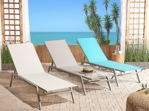 Beliani Modern Sun Lounger Metal White NOLI