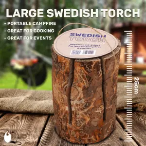 Green Olive Firewood Co Swedish Torch 2hr Burn Time