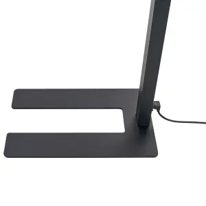 Metal LED Floor Lamp Black SAGITTA