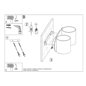 Orbis Aluminium White 2 Light Classic Wall Light