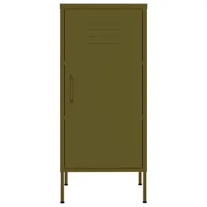 Berkfield Storage Cabinet Olive Green 42.5x35x101.5 cm Steel