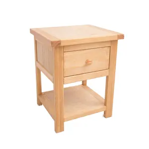 Lugo 1 Drawer Bedside Table Wood Knob