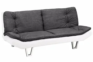 Furniture Stop - Hudson 3 Seater Sofabed Fabric Top And Fl Base Sofa Bed