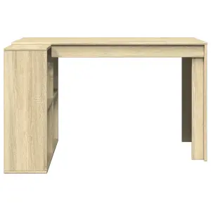 Berkfield Office Desk Sonoma Oak 123.5x73.5x75 cm Engineered Wood