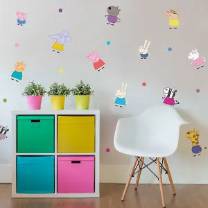 Stickerscape Peppa Pig and Friends Wall Sticker Pack Children's Bedroom Playroom Décor Self-Adhesive Removable