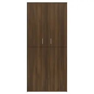 Shoe Cabinet Brown Oak 80x39x178 cm Engineered Wood