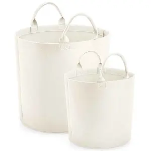 Bagbase Felt Laundry Basket Soft White (40cm x 40cm)