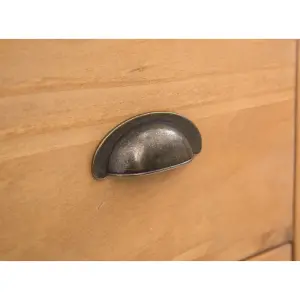 Lugo 2 Drawer Bedside Table Brass Cup Handle