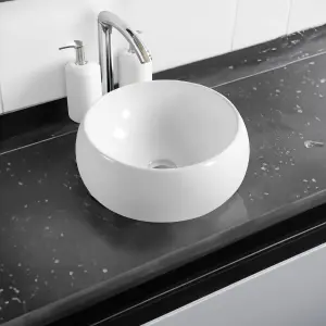 7812 Ceramic 40cm Domed Round Countertop Basin