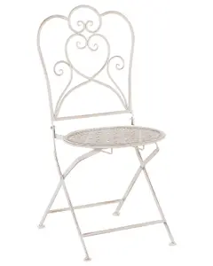 Set of 2 Garden Chairs TRIESTE Metal Beige