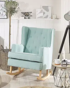 Rocking Chair TRONDHEIM Fabric Mint Green