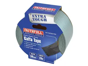 Faithfull 00455020BKTB6 Extra Heavy-Duty Gaffa Tape 50mm x 20m Black FAITAPEEXTRB