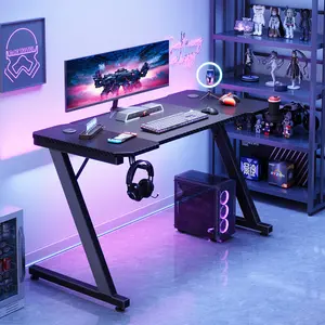 Ergonomic Gaming Computer Desk Black / 75cm H x 120cm W x 60cm D