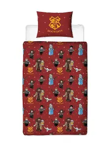 Lego Harry Potter Wizard Single Duvet Cover and Pillowcase Set