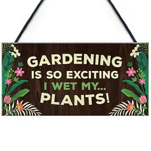 Red Ocean Gardening Gifts Funny Garden Sign Gift For Her Garden Shed Summer House Plaque