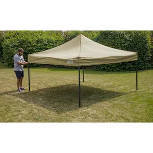 Heavy Duty 2x2m Beige Pop-Up Gazebo for Outdoor Events