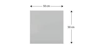 ALLboards 50x50cm grey magnetic glass board - frameless glass board, tempered glass suitable for neodymium magnets