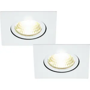 2 PACK Wall / Ceiling Flush Downlight White Recess Spotlight 6W Built in LED