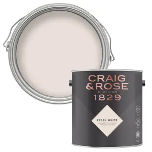 Craig & Rose 1829 Pearl White Chalky Emulsion paint, 2.5L