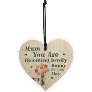 Mothers Day Gifts Wood Heart Blooming Lovely Thank You Special Gift From Daughter Son